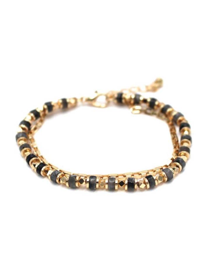 Bracelet en perles de pierre pour la vente par Été Rose