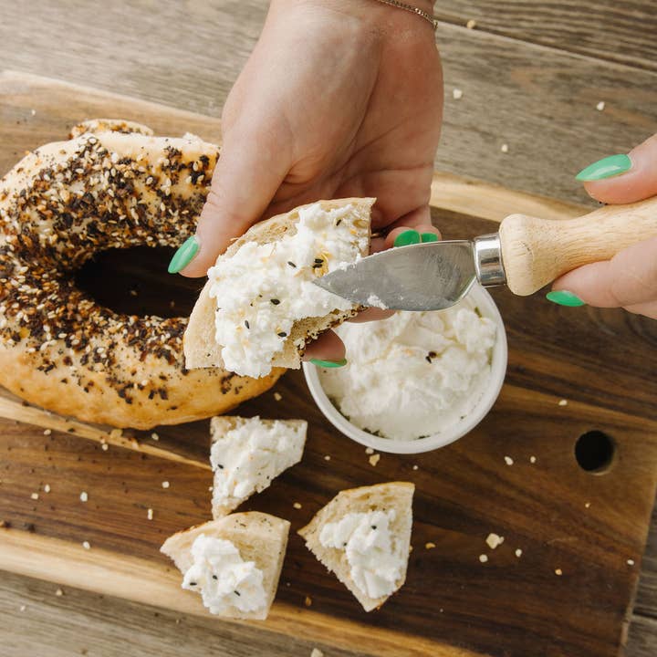 Prairie Fruits Farm & Creamery - Wholesale Cheese - Gournay- Everything Bagel 3Ib Tub (Soft Cow's Milk Cheese)1