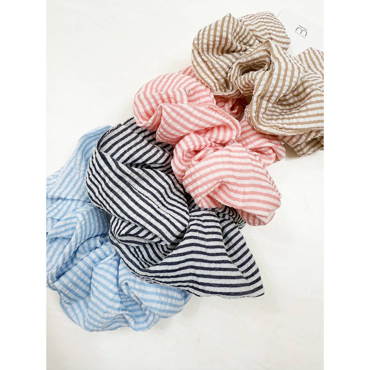 MIX COLOR Stripe Pattern Large Scrunchie for wholesale on Faire7