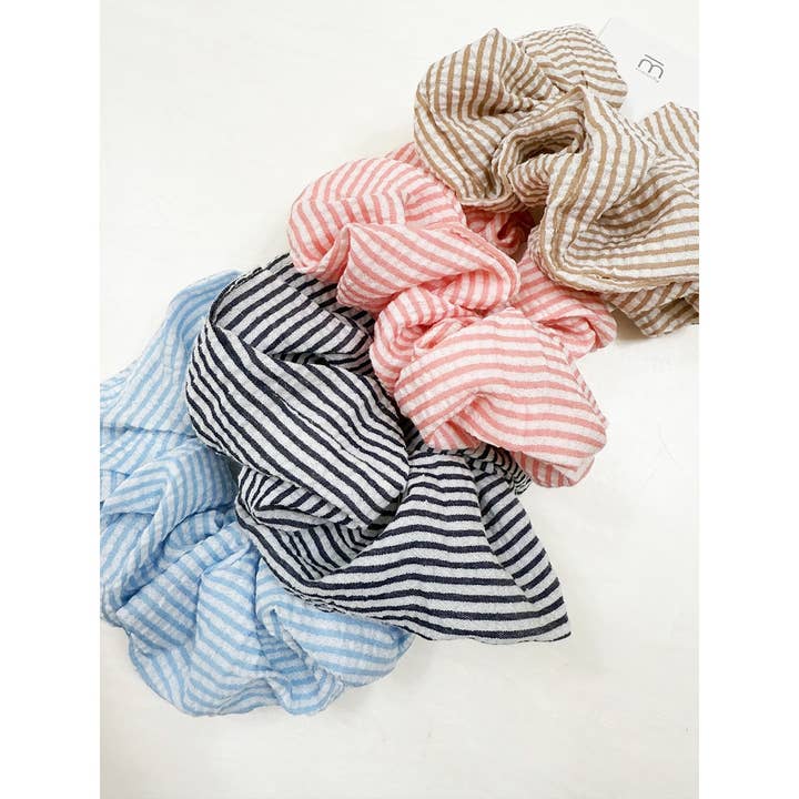 MIX COLOR Stripe Pattern Large Scrunchie for wholesale on Faire7