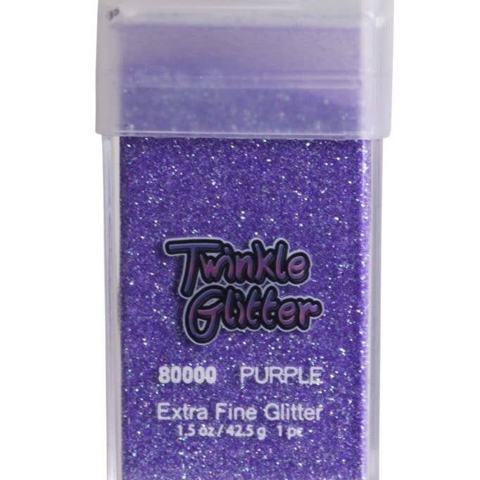 80000 - fine glitter - square bottle 1.5 oz - Purple for wholesale by Western Fashion