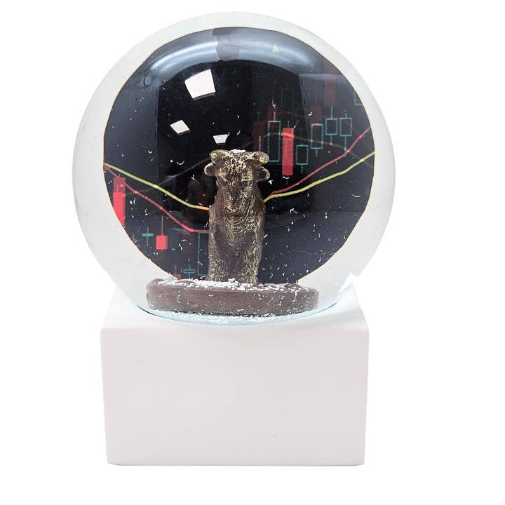 Moderna bola de neve de designer Touro & Urso branco por atacado de Schneekugelhaus