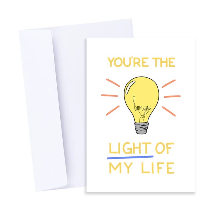 Cartão Luz da Minha Vida - Cartão de Aniversário de Amor Dia dos Namorados por atacado de Popsy Press