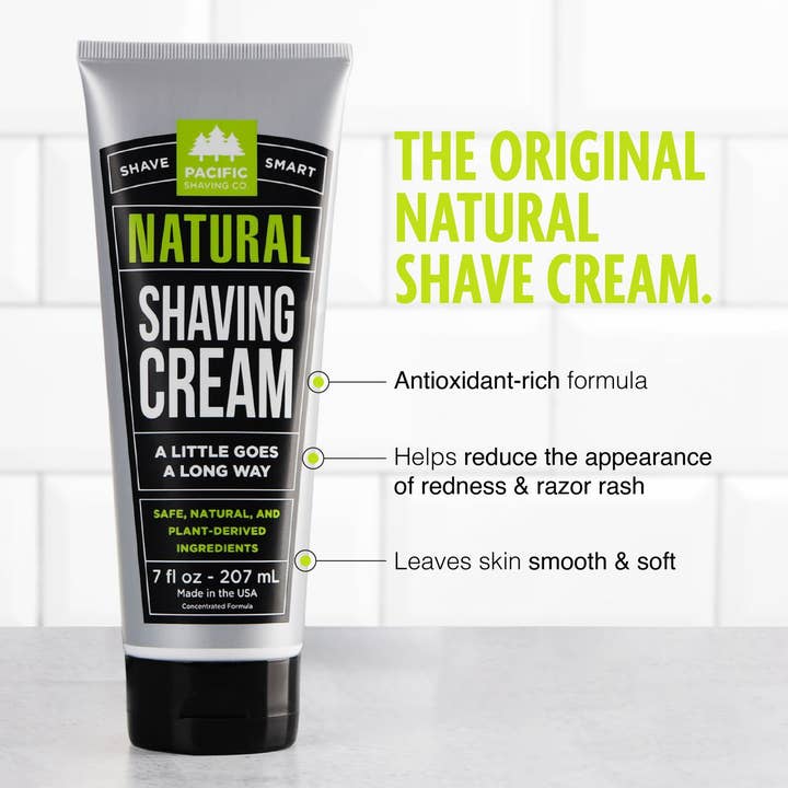 Natural Shaving Cream for wholesale by Pacific Shaving Company