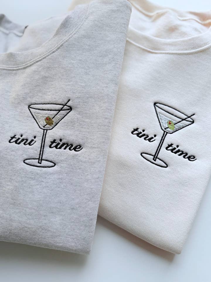 Up2ournecksinfabric - Wholesale Sweatshirt - Women's - Embroidered Dirty Martini Sweatshirt