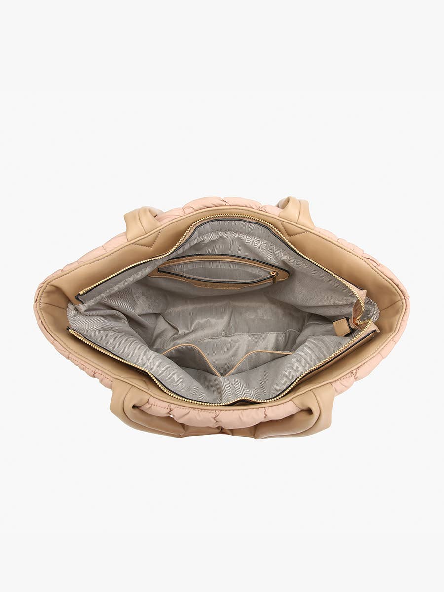 Jen & Co. - Wholesale Tote Bag - Women's - M2517 Kelly Quilted Puffy Tote w/ Zip Closure4