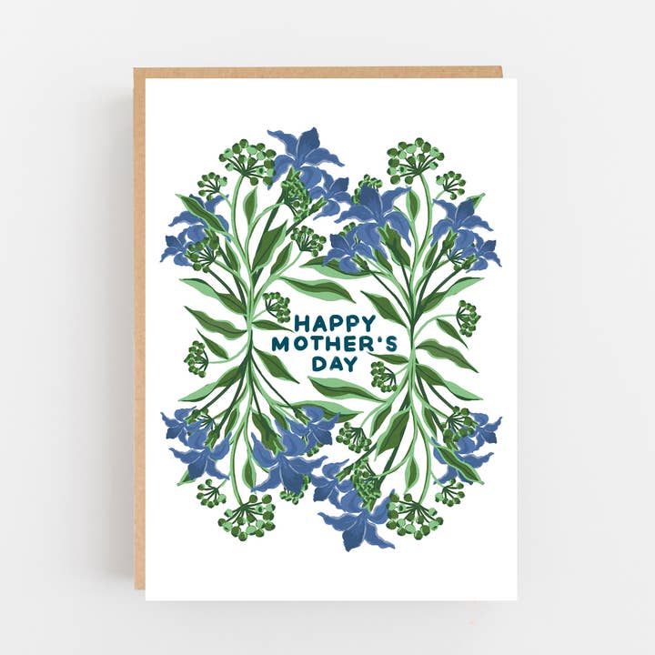 Happy Mother's Day - Blue Iris for wholesale by Lomond Paper Co