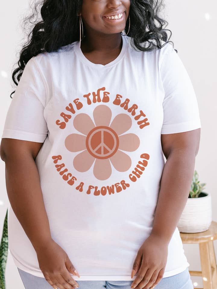 Raise a Flower Child Ladies Tee for wholesale by Revival Co.