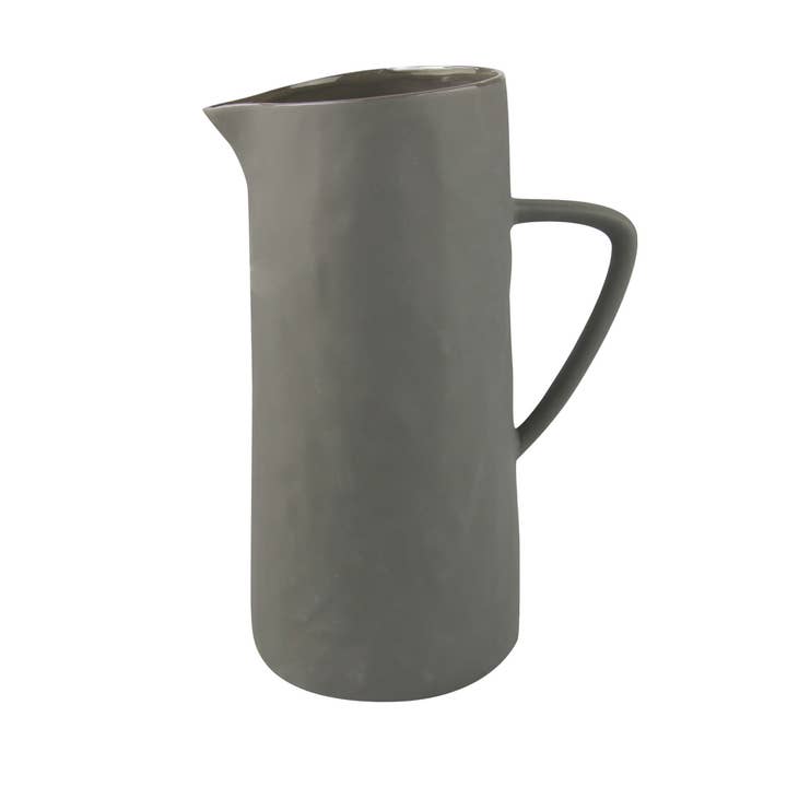Tam Stoneware Pitcher, Slate for wholesale by Be Home US