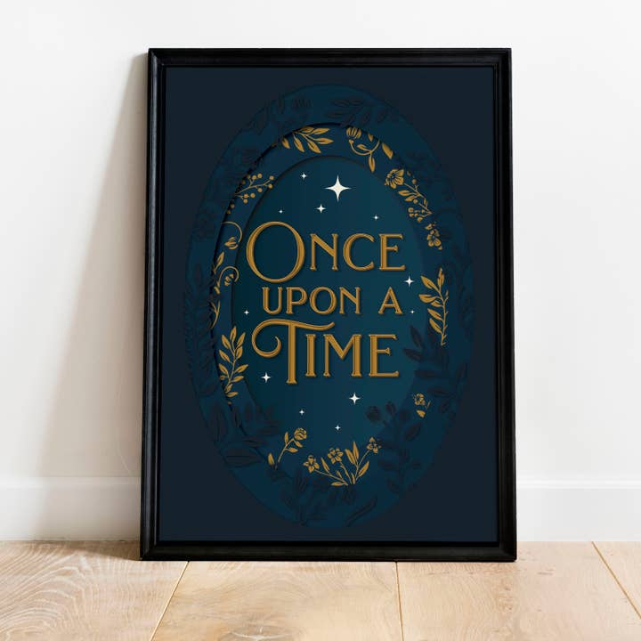 Little Forest Cat - Wholesale Art Print - Once Upon A Time Typography Print2