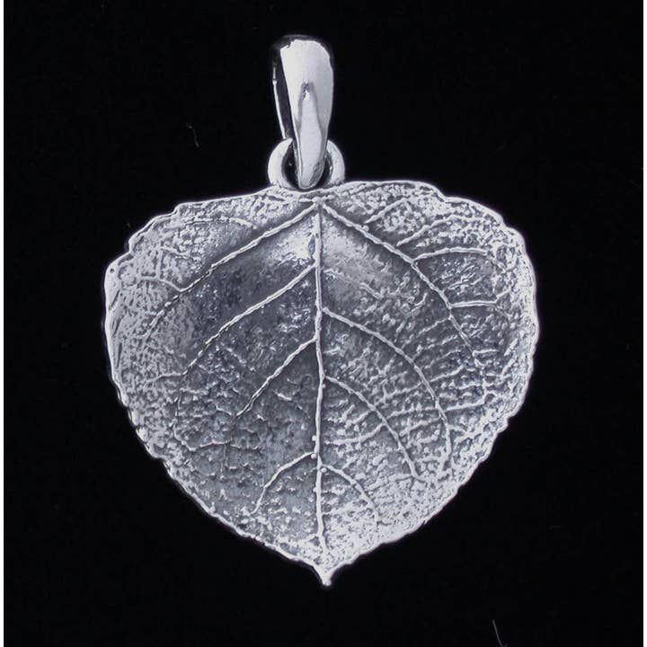 Sterling Silver Aspen Leaf-21mm Pendant for wholesale by Zeppo Merchandisers Inc
