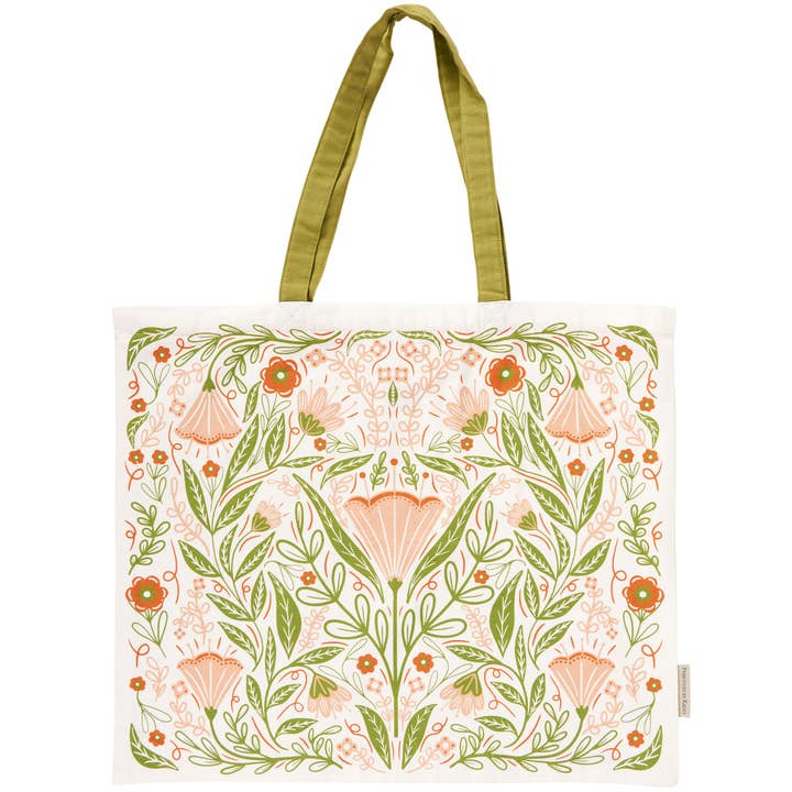 Primitives by Kathy - Wholesale Tote Bag - Unisex - Blossom Folk Art Tote1