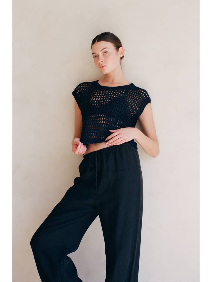 a.ren - Wholesale Knit Top - Women's - AW1068 | Knit Sweater Acrylic Tencel Linen Pullover Top