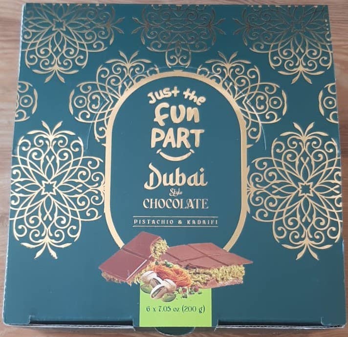 Just the Fun Part - Wholesale Chocolate Bar - Just The Fun Part - Dubai Chocolate Bars - 7.05oz3