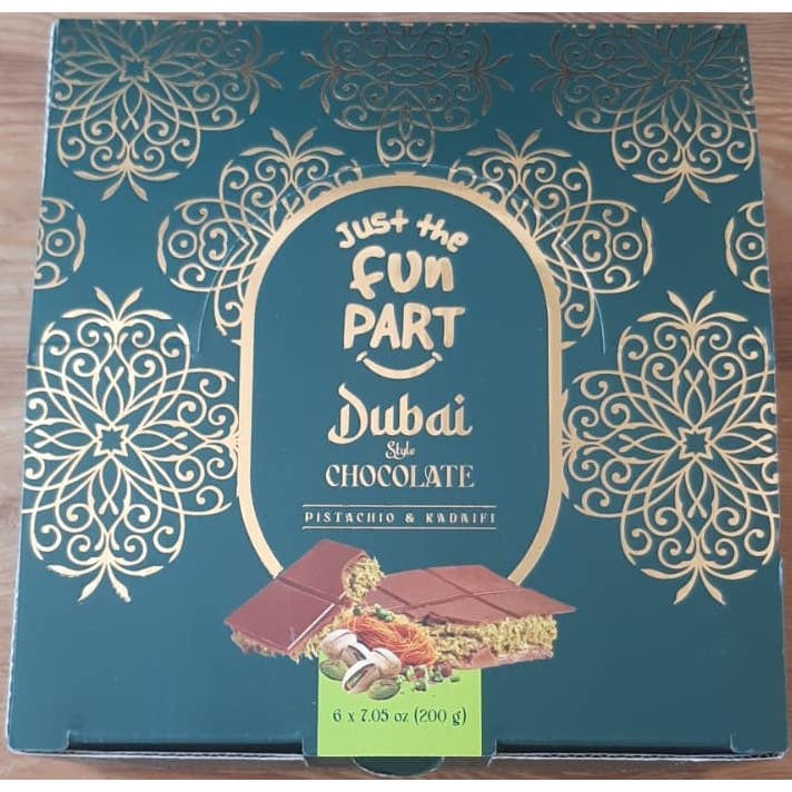Just the Fun Part - Wholesale Chocolate Bar - Just The Fun Part - Dubai Chocolate Bars - 7.05oz3