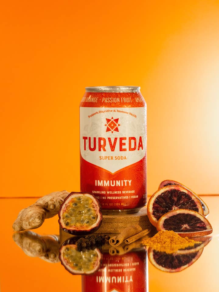 Prebiotisk IMMUNITET Soda-Blood Orange Passionsfrugt Amla Berry for engroshandel hos TURVEDA