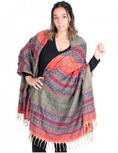 Kimago Look - Wholesale Poncho - Women's - Pashmina Wool Cotton Scarf2