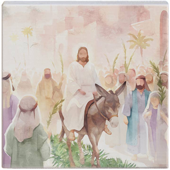 Palm Sunday Art - Small Talk Square for wholesale by Sincere Surroundings
