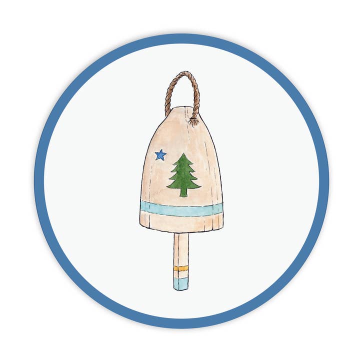Maine Flag Buoy Coasters | Set of 4 for wholesale by Independent Puppy