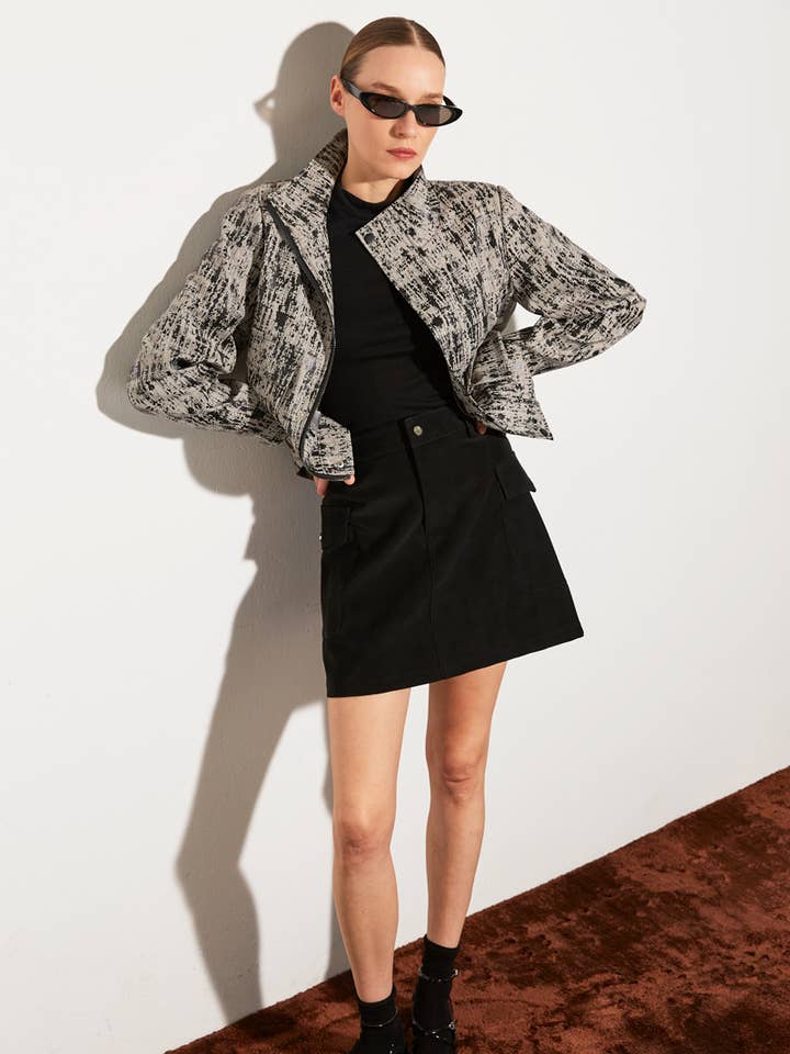 Veste imprimé graphique pour la vente par ELLI WHITE