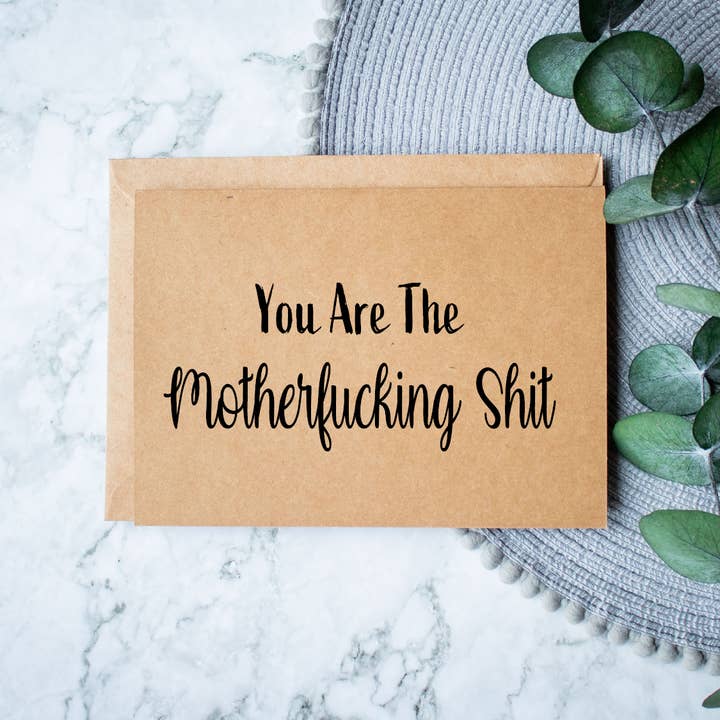 Knotty Nest – Cartão de saudação diária por atacado – Você é a Materfucking Shit