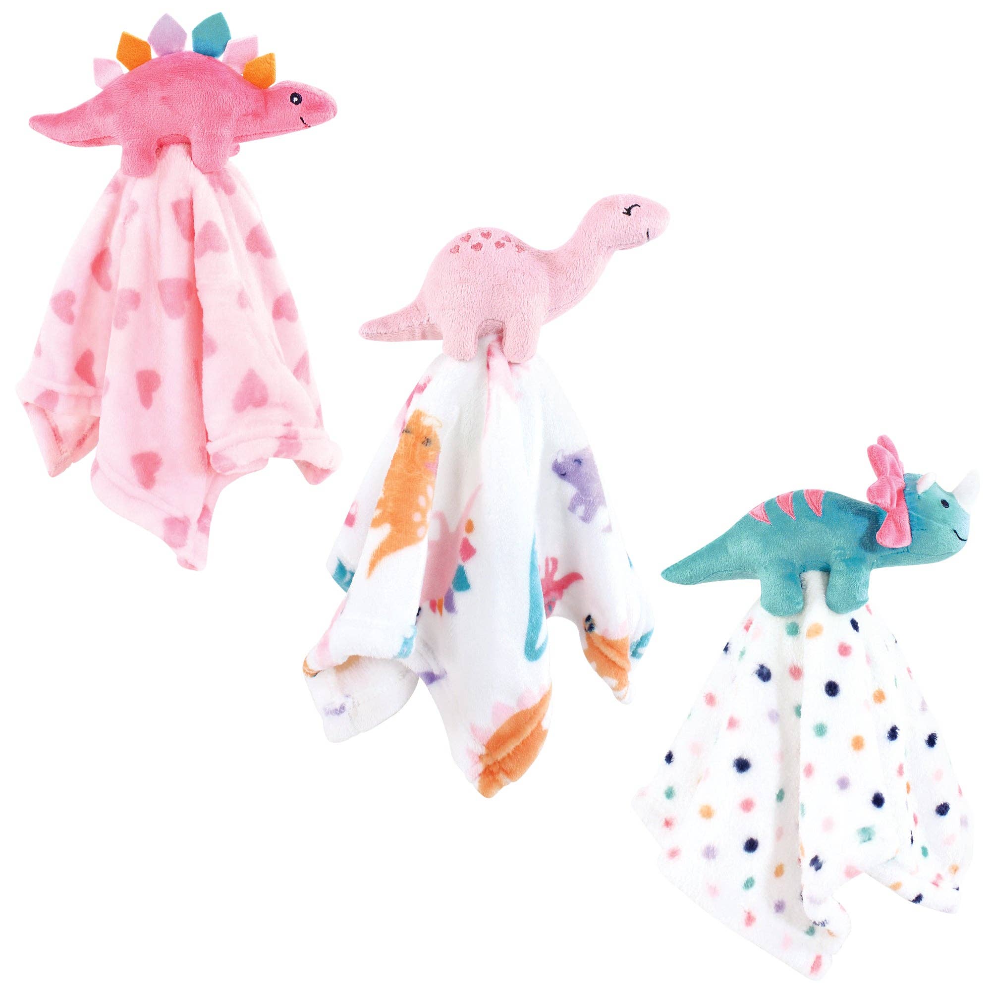 BabyVision - Wholesale Security/Cuddle Blanket - Baby - Hudson Baby Animal Face Security Blanket 3-Pack0