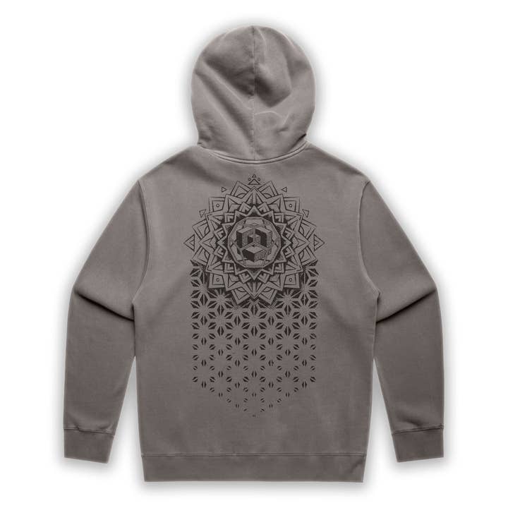 FADING OF TIME Faded Grey Pullover Hoodie for wholesale by Art of Zig
