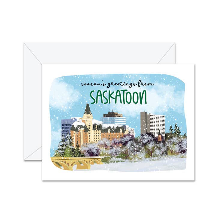 Weihnachtsgrüße aus Saskatoon — Grußkarte für den Großhandel von Jaybee Design