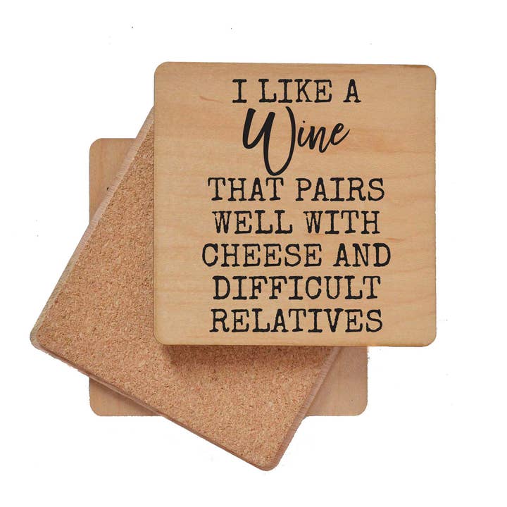 Driftless Studios - Wholesale Coasters - Coasters - I Like A Wine That Pairs Well With Funny Coaster2