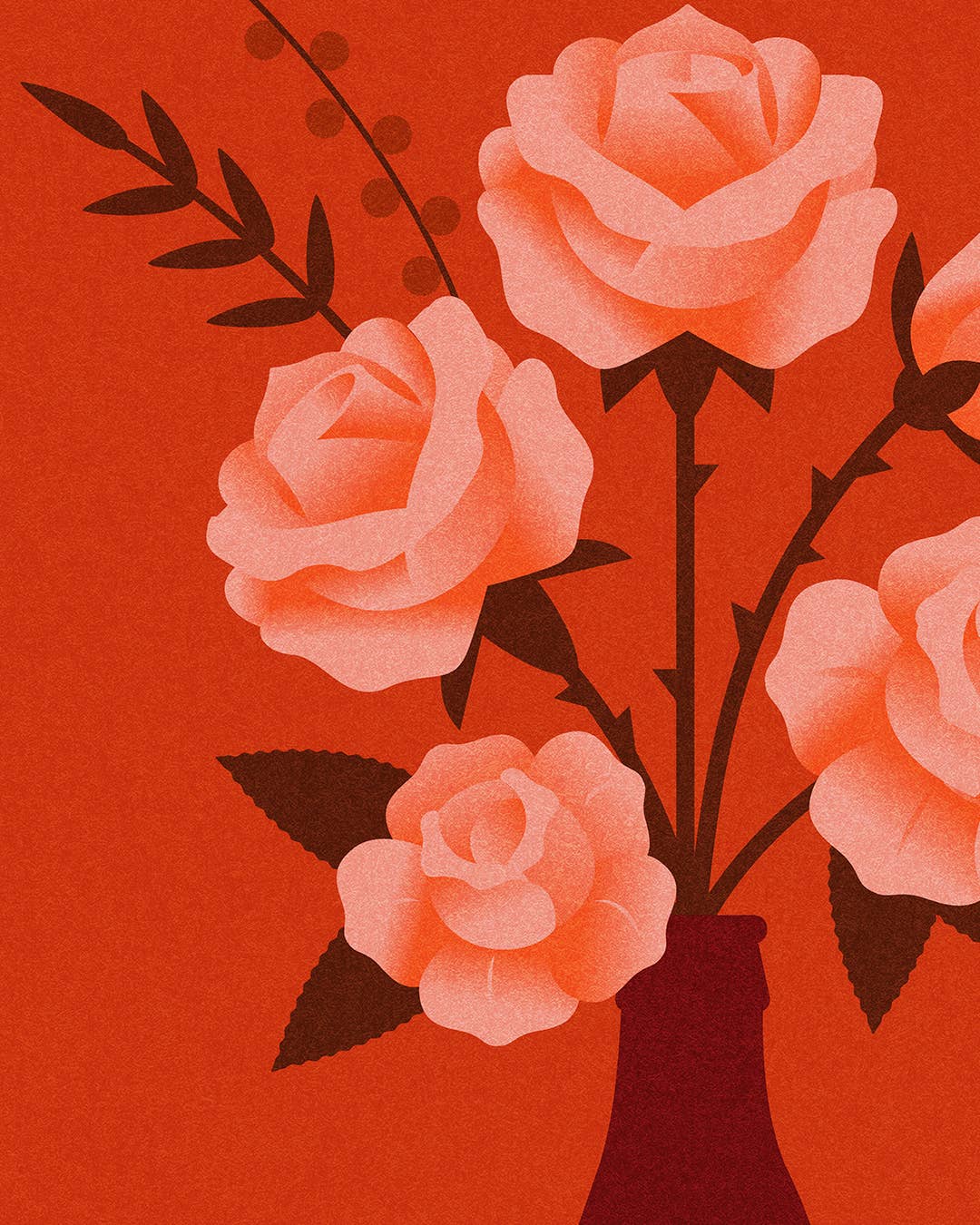 Telegramme Paper Co. - Wholesale Art Print - Roses Coke Bottle Bouquet2