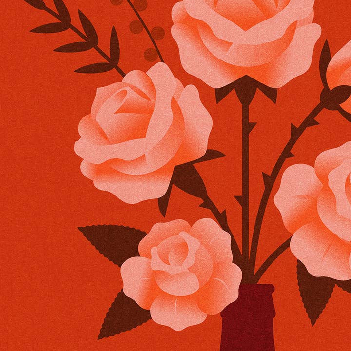 Telegramme Paper Co. - Wholesale Art Print - Roses Coke Bottle Bouquet2