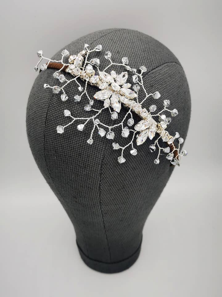 Electra Wedding Side Headpiece for wholesale by Jo Barnes