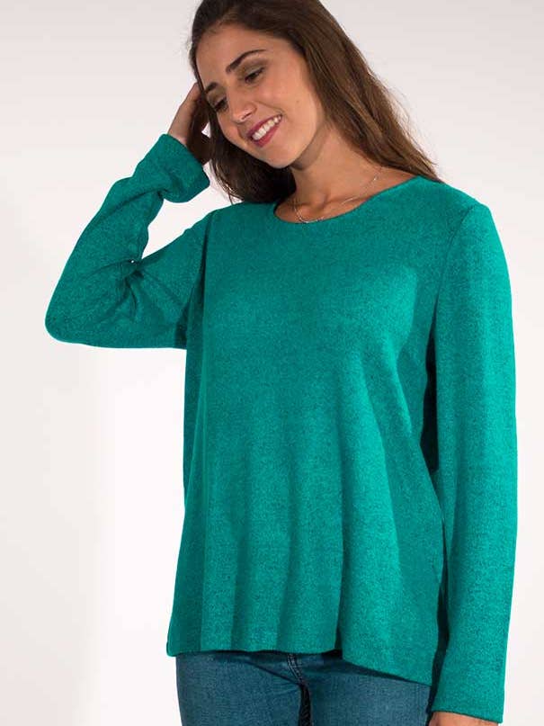 Knitted sweater — woman-PU16430 for wholesale by Coline