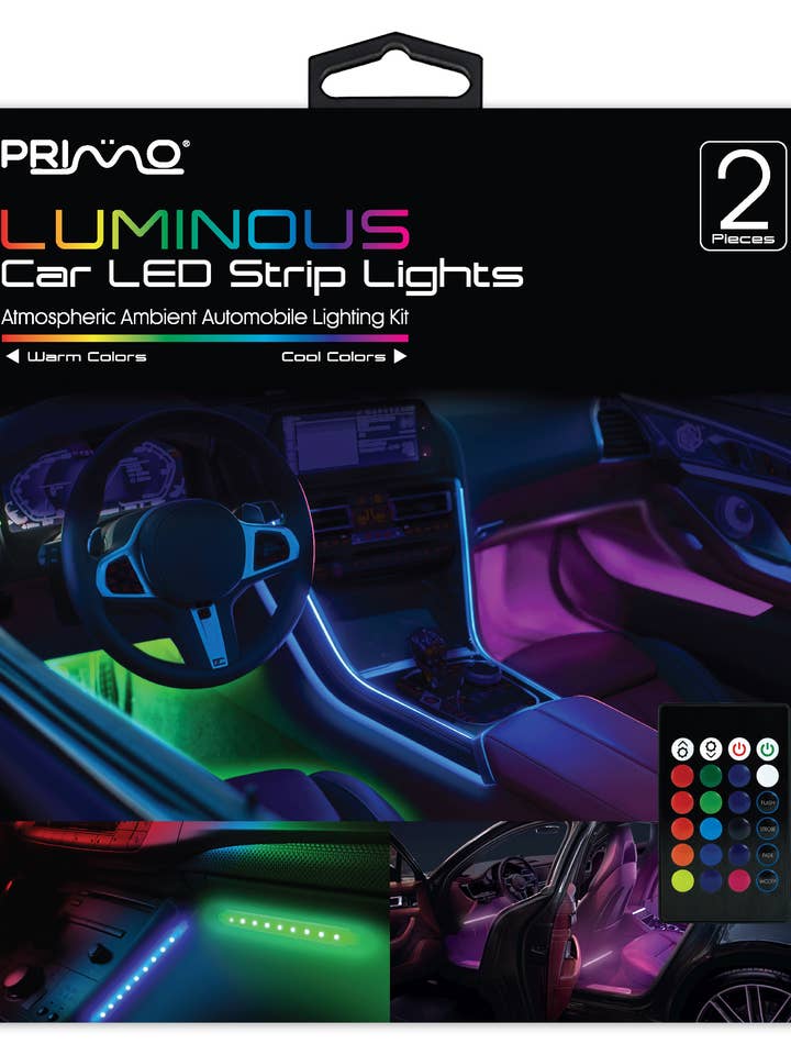 Luminous Car LED Strip Light Kit – 2 Pieces for wholesale by M&S Distributions Corp