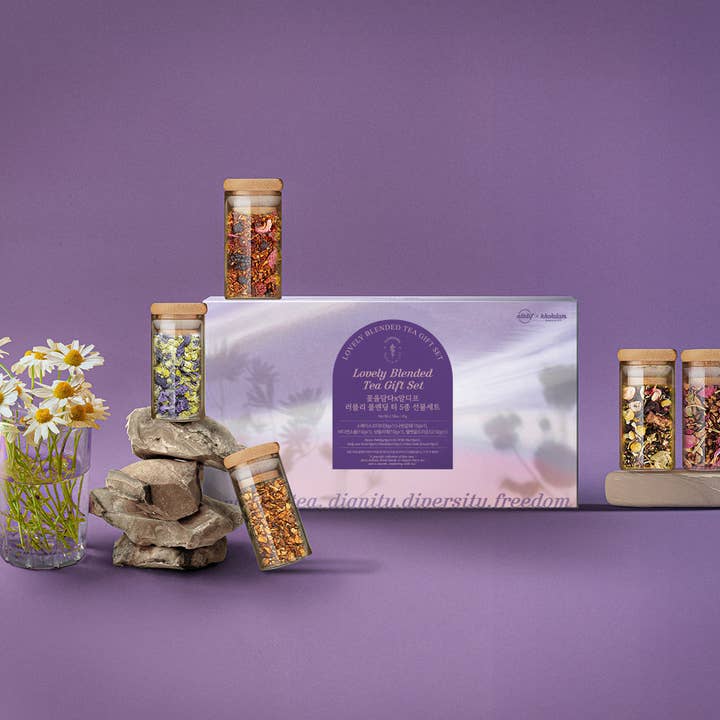 KKOKDAM Premium Flower Tea - Wholesale Loose Tea - ALTDIF Lovely Blended Tea Gift Set (1 set = 5 jars)2