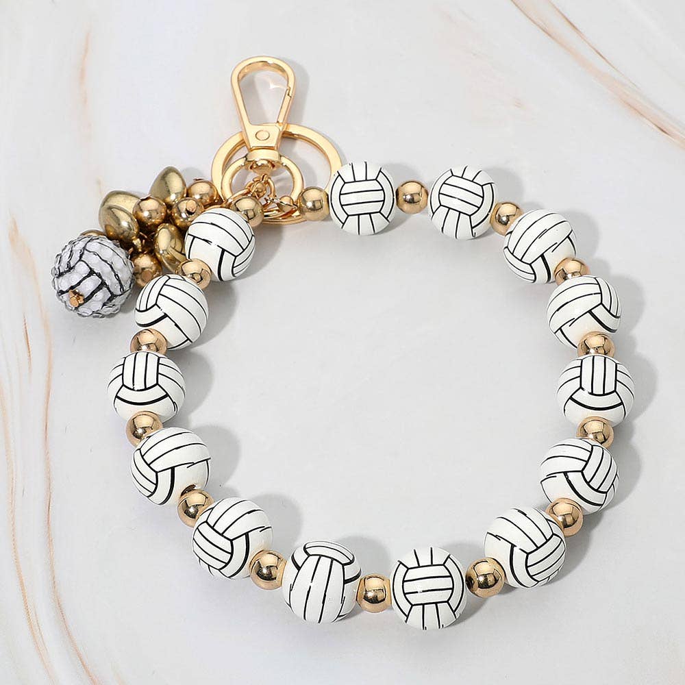 Sensibling Corp. - Wholesale Keychain Bracelet - Soccer Ball Beaded Keychain Bracelet2