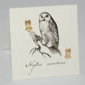 Olivia Owl Leather Charm with Keyring and Hook - Large