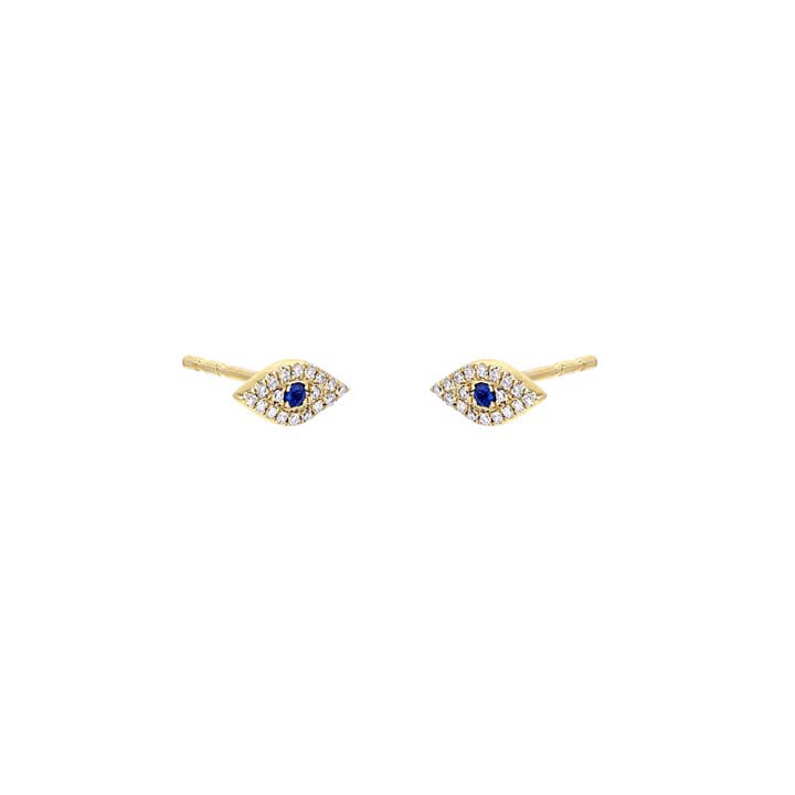 KIKICHIC - Wholesale Stud/post earrings - Small CZ Blue Evil Eyes Stud Earrings1