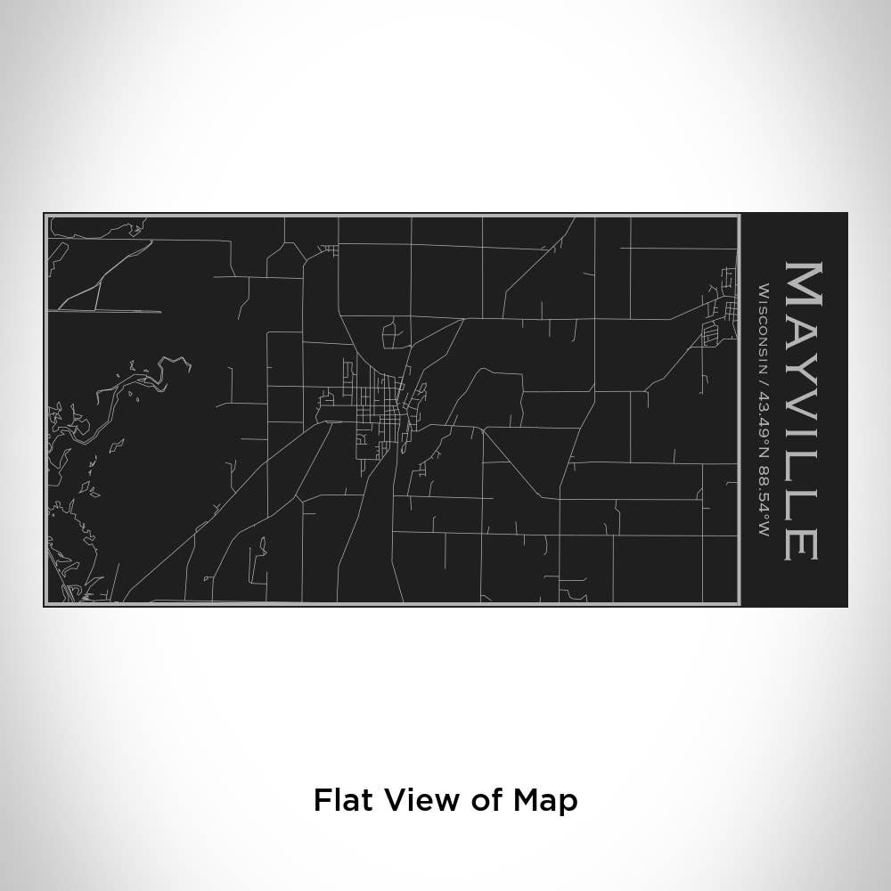 JACE.design - Wholesale Water Bottle - Mayville WI Map Insulated Bottle in Matte Black1