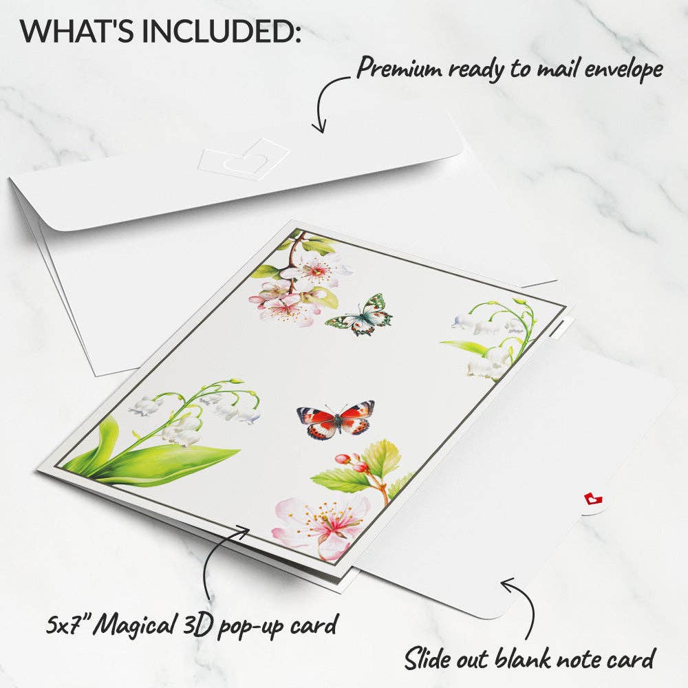 Lovepop Cards - Wholesale Birthday Card - Born to Bloom: May Birth Month Flowers Pop-Up Card 5x7"6