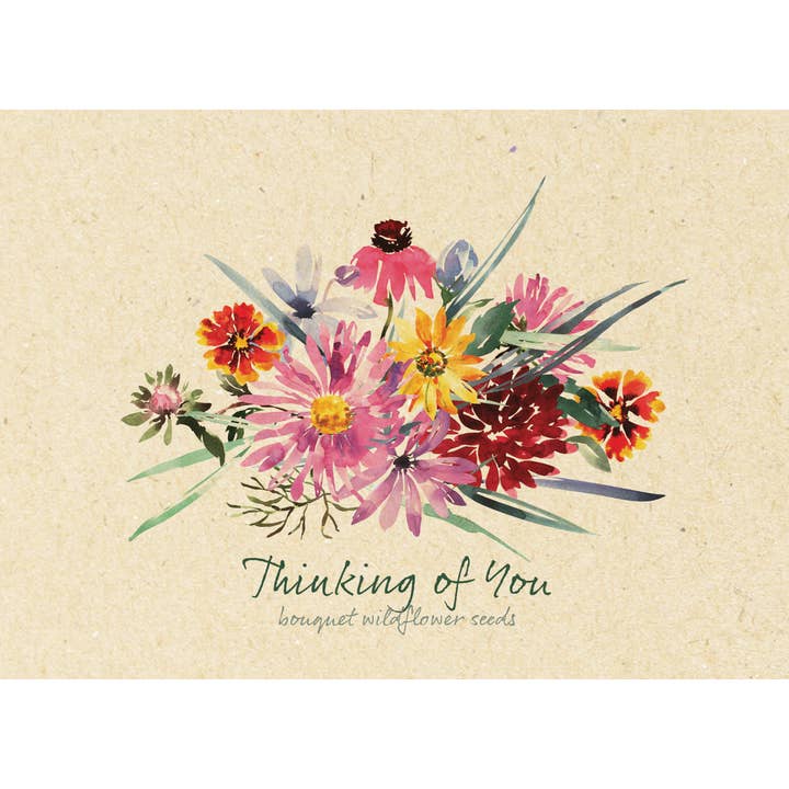Bentley Seed Co. - Wholesale Thinking of You Card - Thinking of You Bouquet - Wildflower Mix Seed Packets