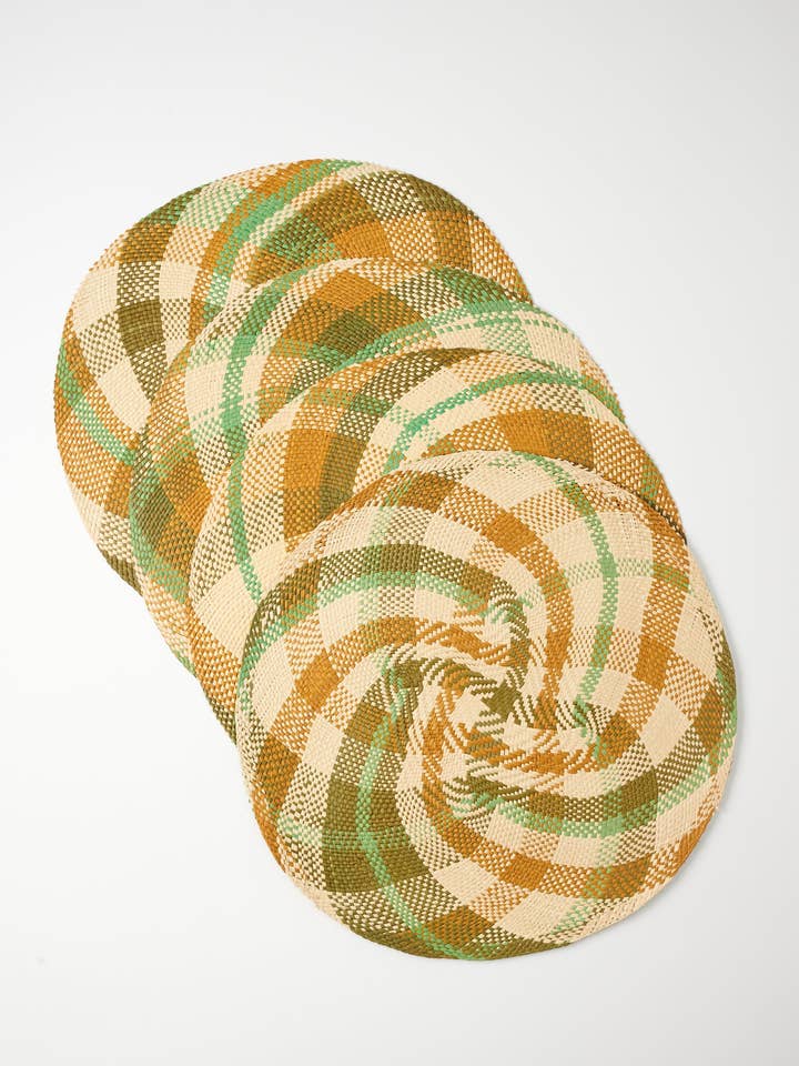 Håndvævede Iraca Bordskånere - Lulo Spiral for engroshandel hos Rentrayage