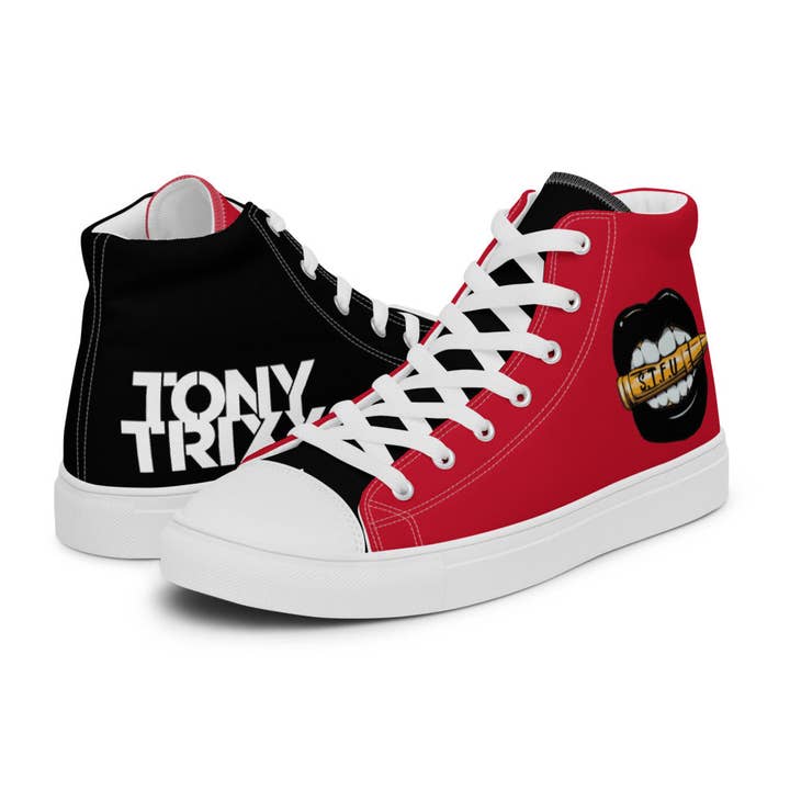 Zapatos de lona altos Tony Trixx Chicago para hombre, color rojo para venta al por mayor de STFU