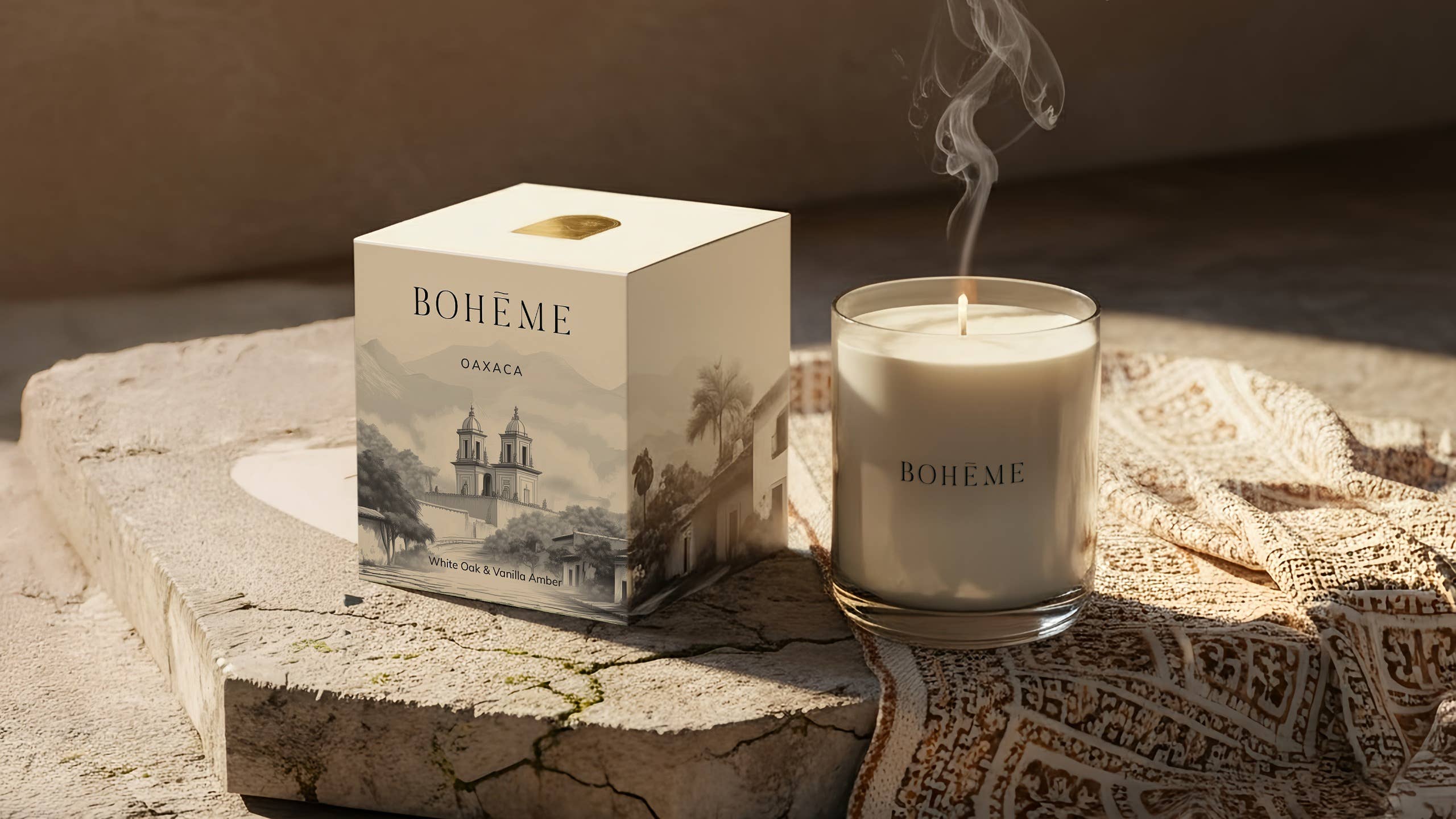 Boheme Fragrances – Vela em jarro/copo por atacado – Vela Grossista Oaxaca – Carvalho Branco, Âmbar & Baunilha3