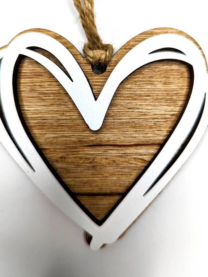 Heart Scribble Christmas Ornament 3 for wholesale by The Little Ornament Shop