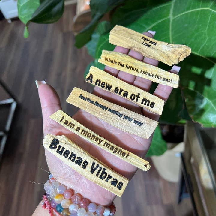 ARTIGO LALEXO - Mix de afirmação Palo Santo - Intuitivamente Seleccionado por atacado de Krystallia crystals