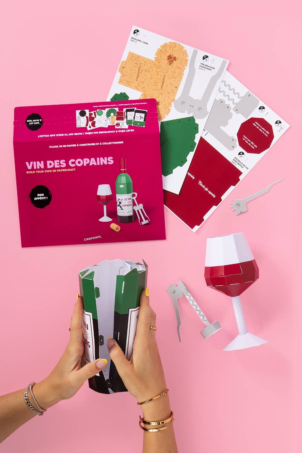 Cinqpoints - Venta al por mayor Kit de manualidades - Regalo de Navidad Vacaciones Manualidades y Artesanías - Vino2