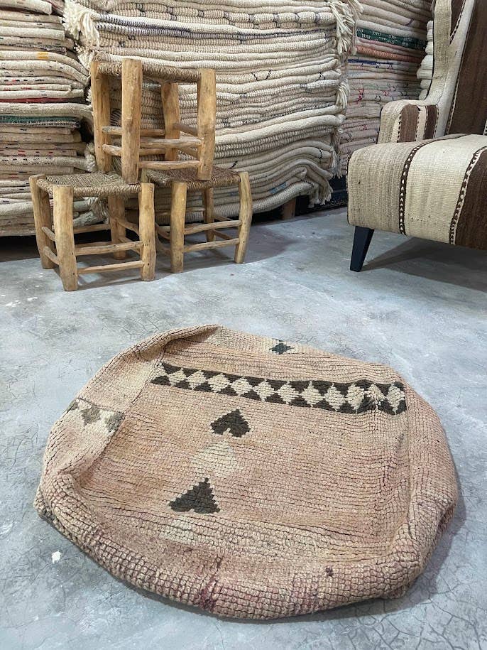 Vintage Farverig Puf, bløde farver for engroshandel hos NOMAD BY LIV