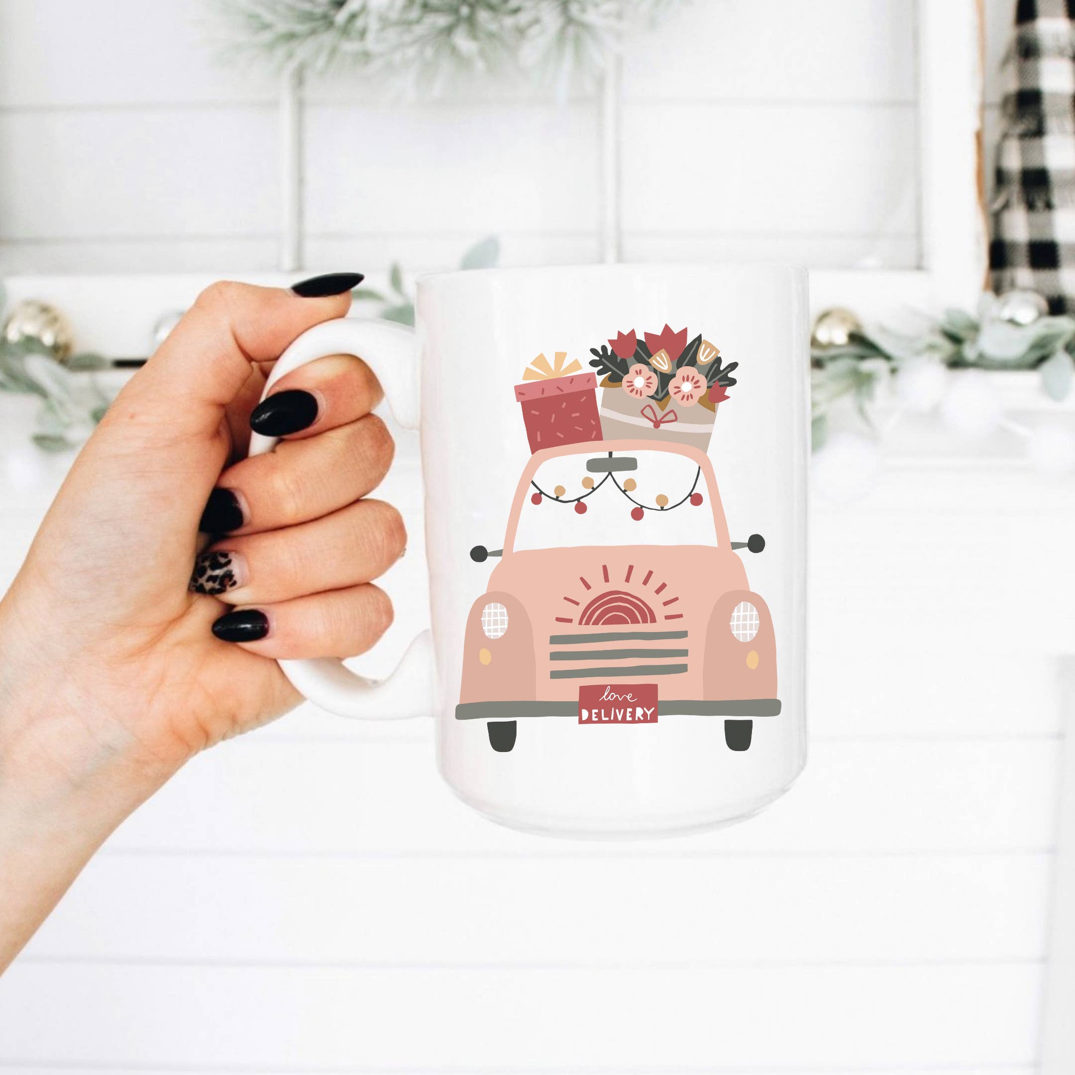 Boho Sips – Engroshandel Kaffekrus – Valentinsdag Truck | Hjerter | Keramisk krus