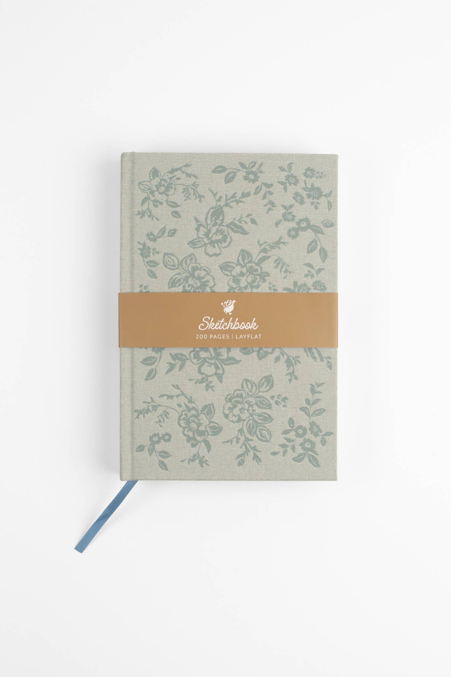 Flowerie - Wholesale Sketchbook/Sketchpad - Daydreamer Linen Sketchbook - Embossed Green Floral Journal1